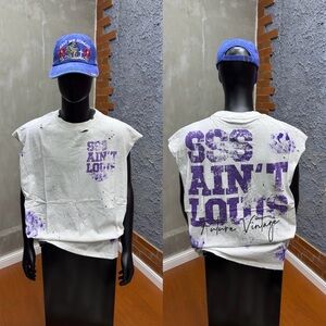 Trendy Kids Graphic Tee - White and Purple